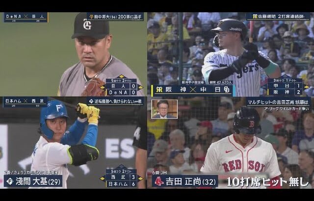 9月15日 プロ野球ニュース&MLB 【巨人】田中将大の次回登板は２１日の中日戦…「次中５日でいってもらう」阿部慎之助監督が試合後に明言.阪神 佐藤輝明が先制打に２ラン連発で５打点、敬老の日野球好き